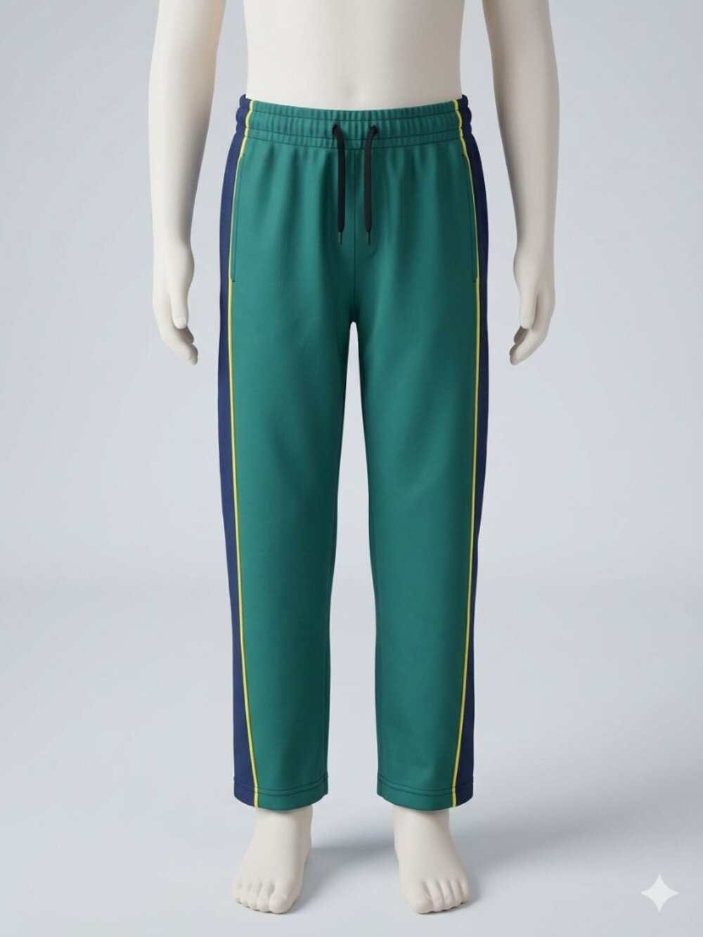 Old Navy Green and Navy Joggers with Yellow Piping